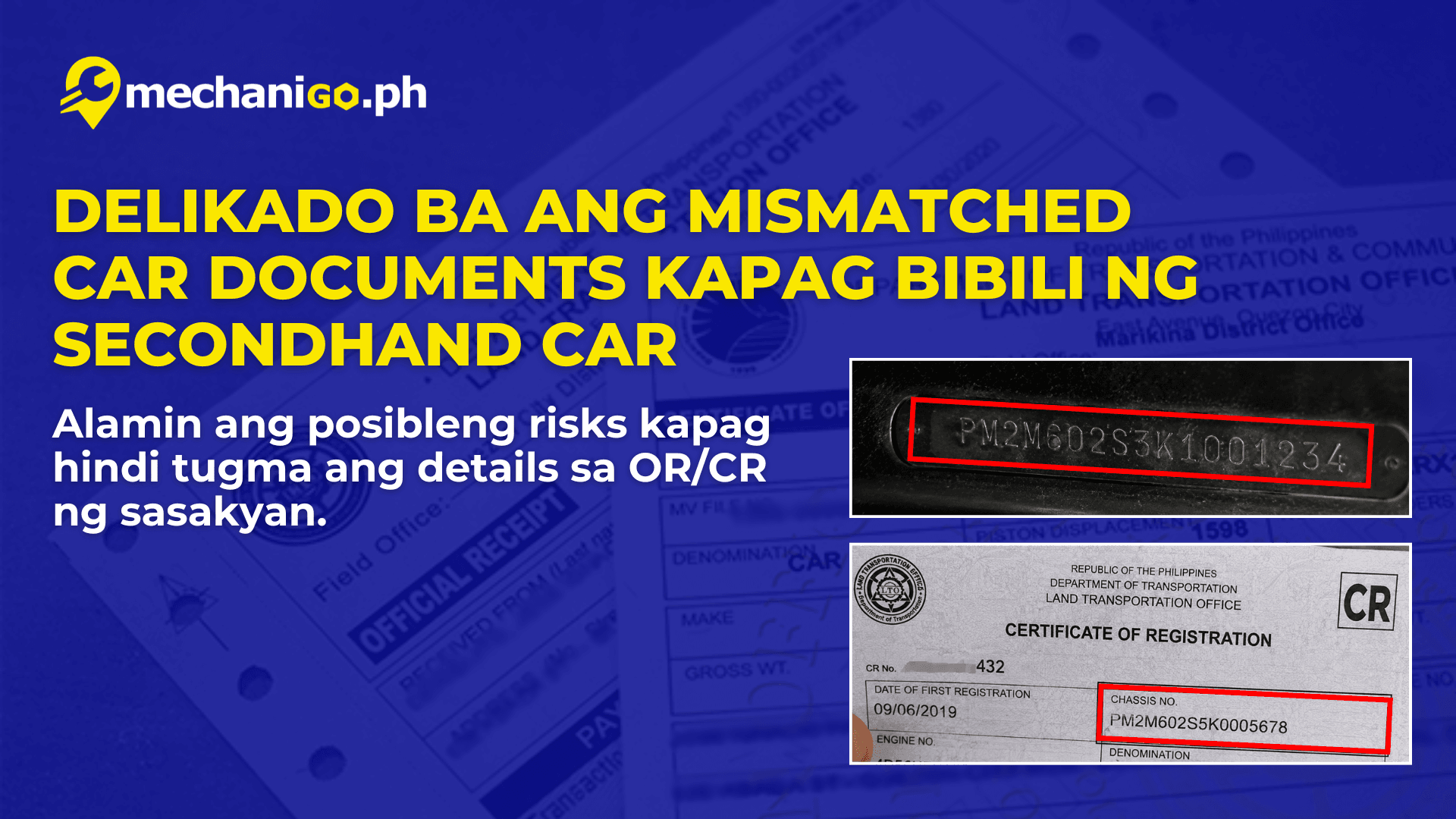 Delikado ba ang Mismatched Car Documents Kapag Bibili ng Secondhand Car?